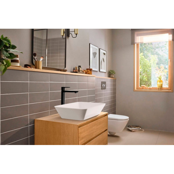 Змішувач для умивальника Hansgrohe Rebris E 240 CoolStart EcoSmart+ для умивальника з д/к pop-up., чорний (72591670)