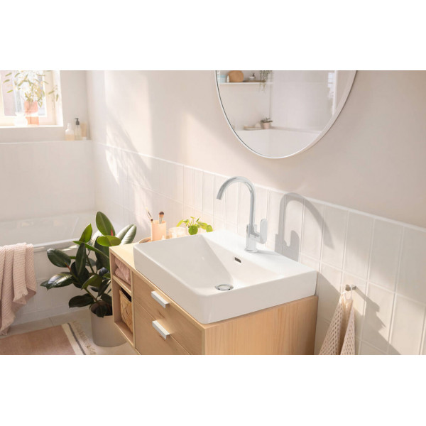 Змішувач для умивальника Hansgrohe Rebris S 210 для умивальника рухомий носик, з донним клапаном pop-up, хром (72536000)