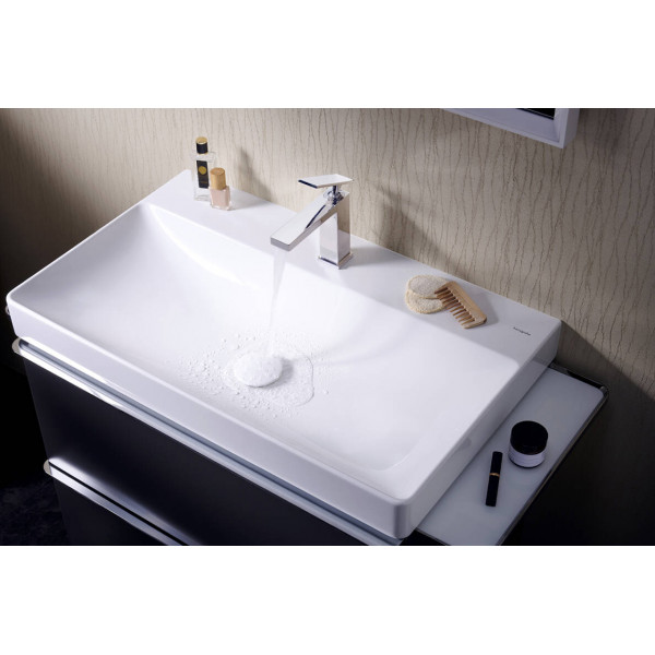 Смеситель для умывальника Hansgrohe Tecturis E 110 CoolStart EcoSmart+ с pop-up, хром (73014000)