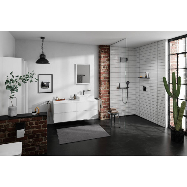 Смеситель для умывальника Hansgrohe Tecturis E 110 CoolStart EcoSmart+ с pop-up, черный (73014670)