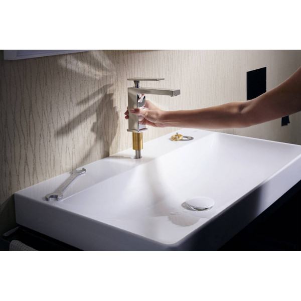 Смеситель для умывальника Hansgrohe Tecturis E 110 EcoSmart+ с pop-up, хром (73010000)