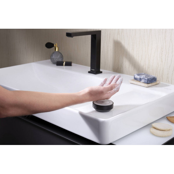 Змішувач для умивальника Hansgrohe Tecturis E 150 CoolStart EcoSmart+ на 2 отвори, чорний (73053670)
