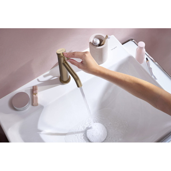 Смеситель для умывальника Hansgrohe Tecturis S 110 CoolStart, бронзовый (73314140)