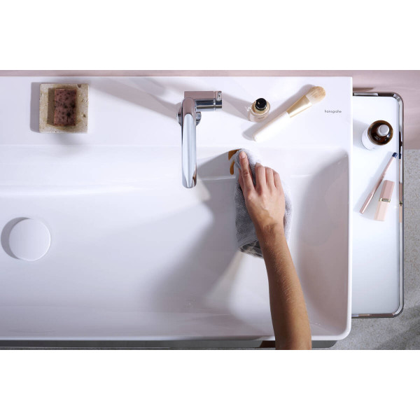 Смеситель для умывальника Hansgrohe Tecturis S 110 Fine CoolStart для умывальника с донным клапаном pop-up, хром (73323000)