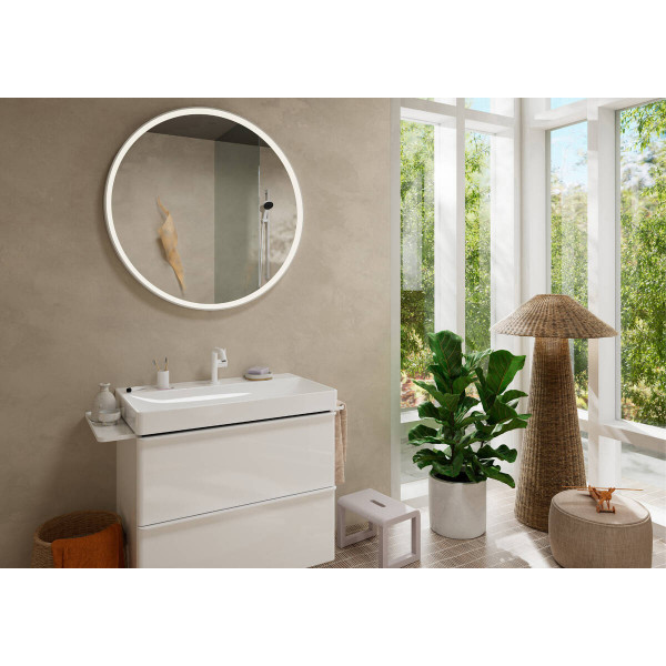 Смеситель для умывальника Hansgrohe Tecturis S 110 Fine CoolStart для умывальника с донным клапаном pop-up, белый (73323700)