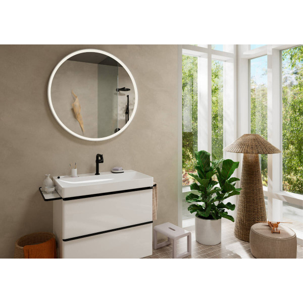 Змішувач для умивальника Hansgrohe Tecturis S 150 Fine CoolStart для умивальника без донного клапана, чорний (73341670)