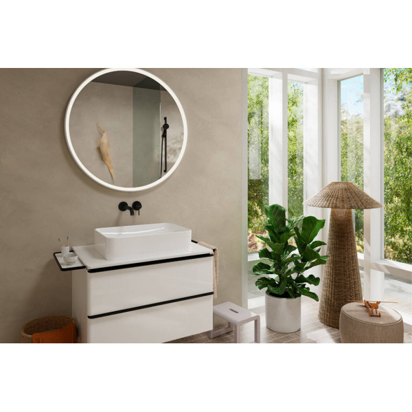 Смеситель для умывальника Hansgrohe Tecturis S 225 для умывальника со стены, черный (73351670)