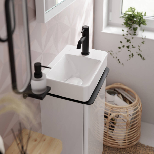 Смеситель для умывальника Hansgrohe Tecturis S 80 CoolStart для умывальника без донного клапана, черный (73301670)