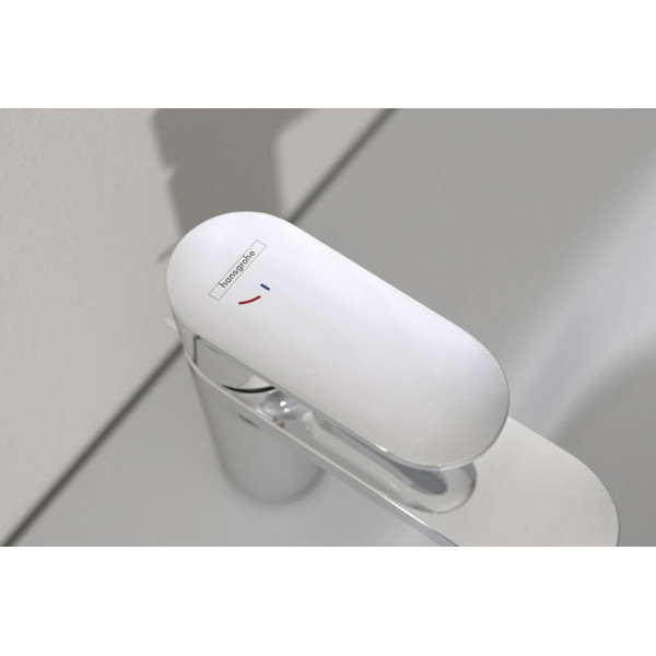 Змішувач для умивальника Hansgrohe Vernis Blend 100 CoolStart для умивальника з донним клапаном pop-up, хром (71585000)