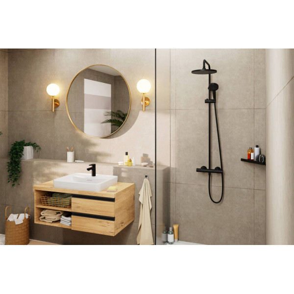 Змішувач для умивальника Hansgrohe Vernis Blend 100 для умивальника без донного клапана, чорний (71580670)