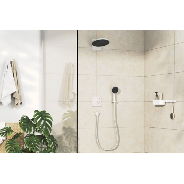Смеситель для душа Hansgrohe скрытого монтажа DuoTurn Q на 2 функции, белый (75414700)