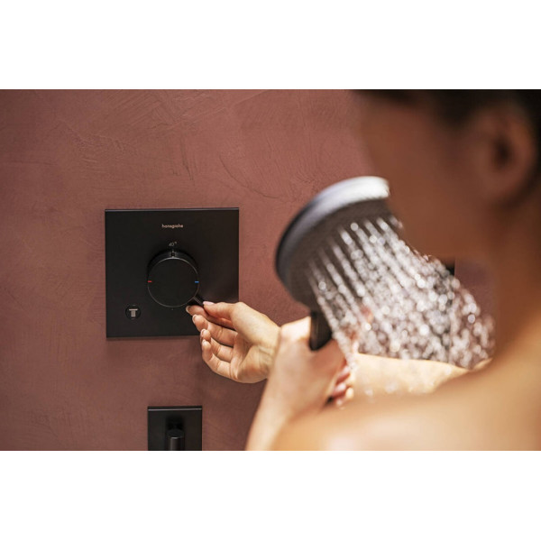 Змішувач для душу Hansgrohe Термостат прихованого монтажу Ecostat Comfort E на 2 функції, чорний (33711670)