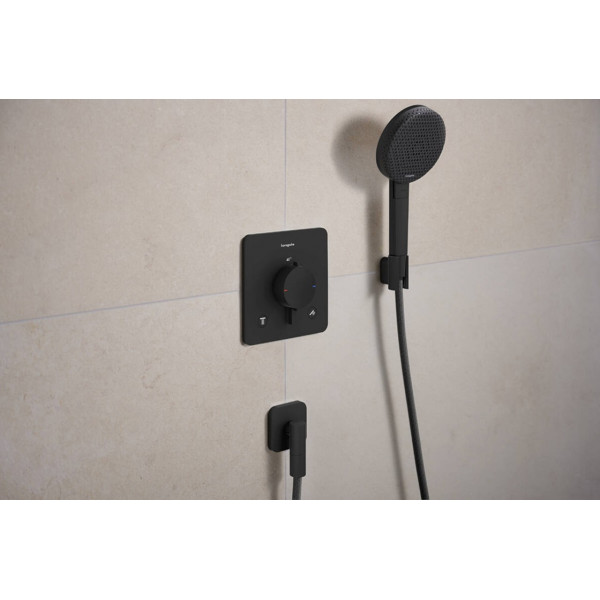 Змішувач для душу Hansgrohe Термостат прихованого монтажу Ecostat Comfort Q на 2 функції, чорний (33713670)