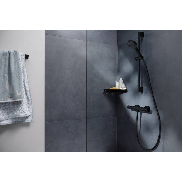 Смеситель для душа Hansgrohe с термостатом для душа Ecostat Fine, черный (13324670)