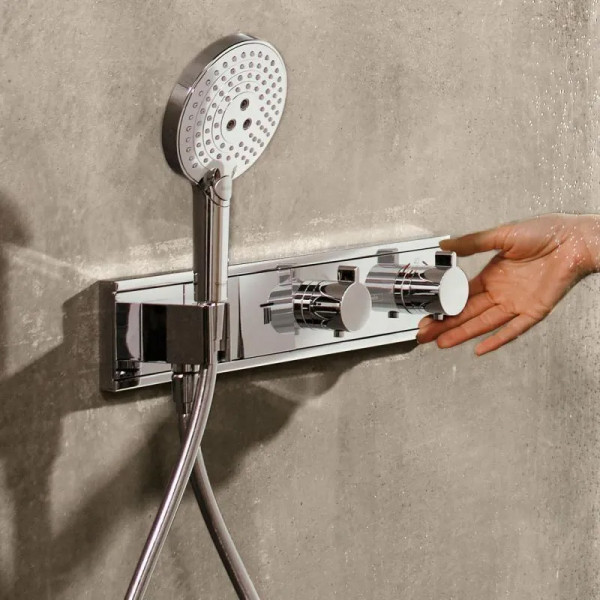 Смеситель для душа Hansgrohe Термостат скрытого монтажа RainSelect на 2 клавиши, хром (15355000)
