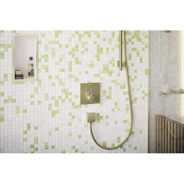 Смеситель для душа Hansgrohe Термостат скрытого монтажа ShowerSelect на 2 клавиши, бронзовый (15763140)
