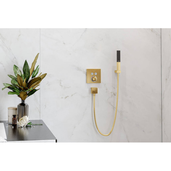 Смеситель для душа Hansgrohe Термостат скрытого монтажа ShowerSelect на 2 клавиши, золотой (15763990)