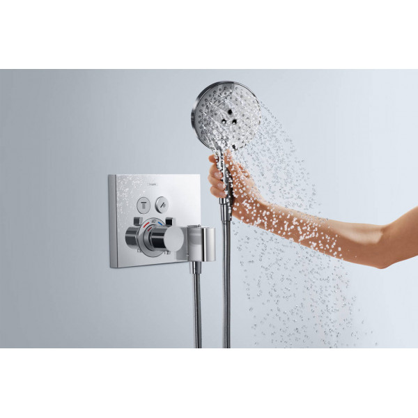 Смеситель для душа Hansgrohe Термостат скрытого монтажа ShowerSelect на 2 клавиши с Fix Fit, хром (15765000)
