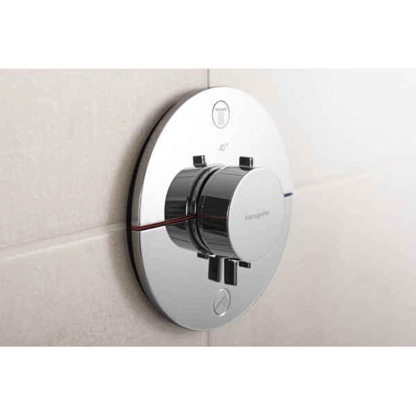 Змішувач для душу Hansgrohe Термостат прихованого монтажу ShowerSelect Comfort S на 2 функції, хром (15554000)
