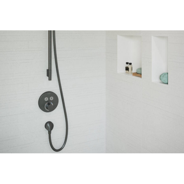 Смеситель для душа Hansgrohe Термостат скрытого монтажа ShowerSelect S на 2 клавиши, черный хром (15743340)