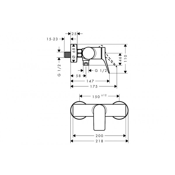 Смеситель для душа Hansgrohe Vivenis для душа Original, бронзовый (75623140)