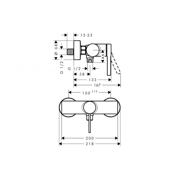 Змішувач для душу Hansgrohe Zesis S, хром (74621000)