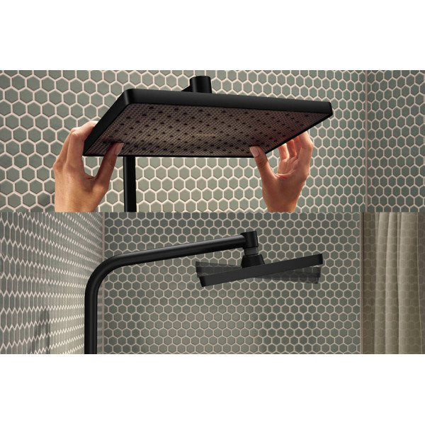 Душевая система Hansgrohe Activera Q 290/180 1jet EcoSmart Ecostat Fine, черный (28748670)