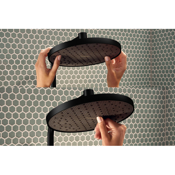 Душевая система Hansgrohe Activera S Showerpipe 240 1jet EcoSmart ShowerTablet Select 360, MattBlack, черный (28638670)