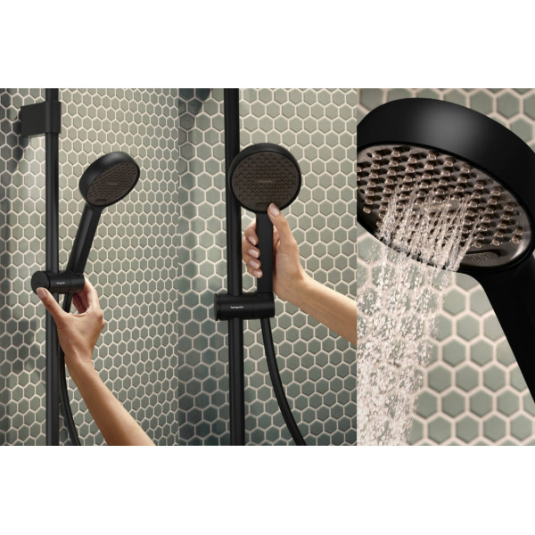 Душевая система Hansgrohe Activera S Showerpipe 240 1jet EcoSmart ShowerTablet Select 360, MattBlack, черный (28638670)