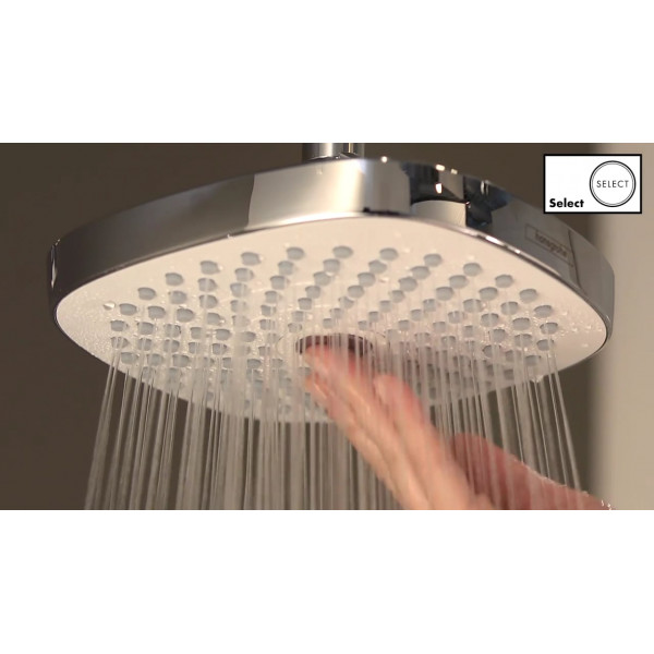 Душевая система Hansgrohe Croma Select E 180 2jet Showerpipe со смесителем, хром/белый (27258400)