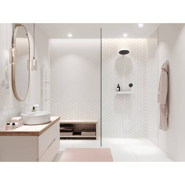 Душевая система Hansgrohe Pulsify S Showerpipe 260 2jet 400 EcoSmart, белый (24241700)