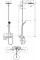 Душевая система Hansgrohe Pulsify S Showerpipe для ванны 260 1jet 400, хром (24230000)
