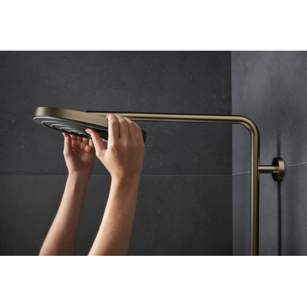 Душевая система Hansgrohe Pulsify S Puro Showerpipe 260 1jet EcoSmart с Ecostat Fine, бронзовый (24237140)