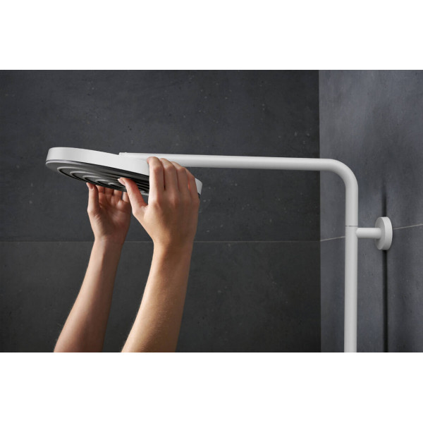 Душевая система Hansgrohe Pulsify S Puro Showerpipe 260 1jet EcoSmart с Ecostat Fine, белый (24237700)