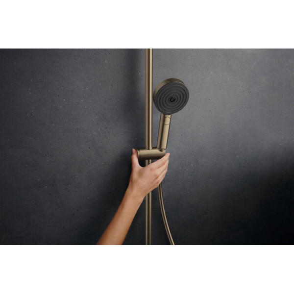 Душевая система Hansgrohe Pulsify S Puro Showerpipe 260 1jet с Ecostat Fine, бронзовый (24236140)