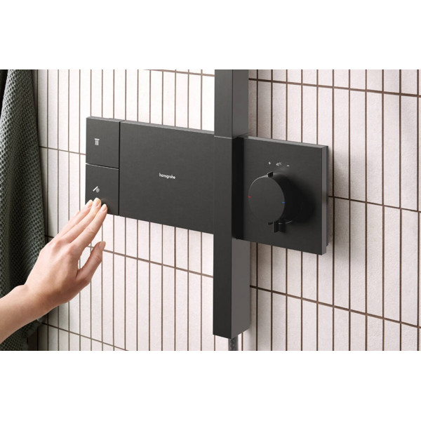 Душевая система Hansgrohe Raindance Alive Q 340/210 1jet ShowerSelect Comfort, черный хром (24580340)