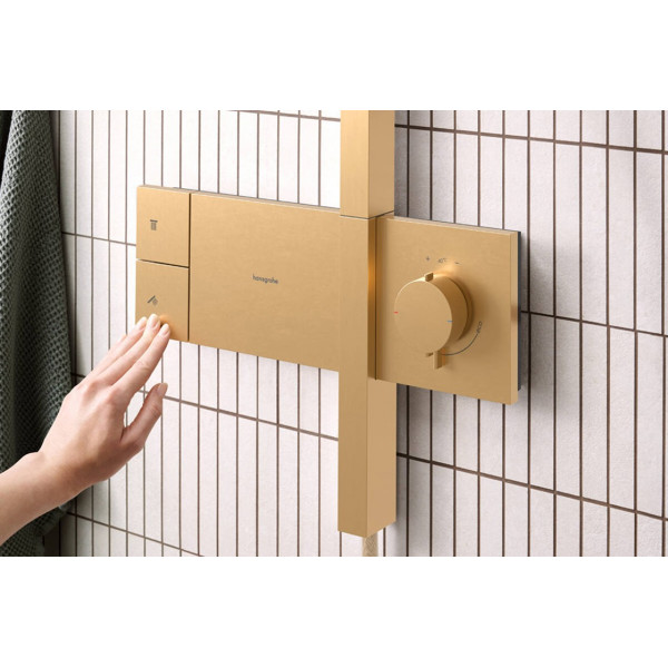 Душевая система Hansgrohe Raindance Alive Q 340/210 1jet ShowerSelect Comfort, бронзовый (24580140)