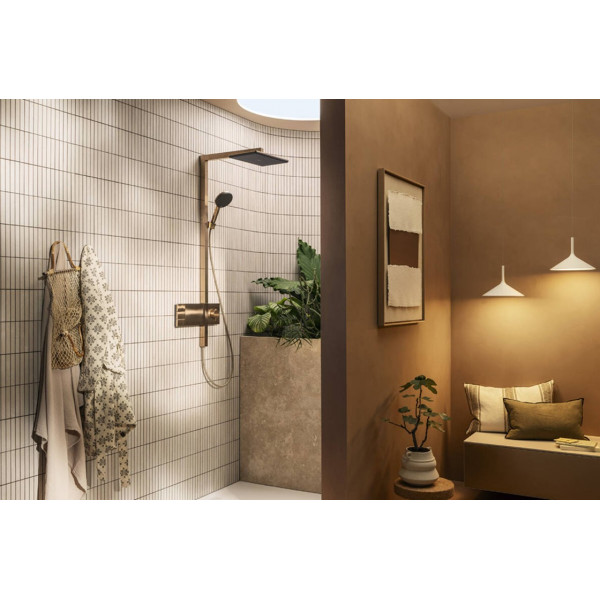 Душова система Hansgrohe Raindance Alive Q 340/210 2jet EcoSmart ShowerSelect Comfort, бронзовий (24591140)