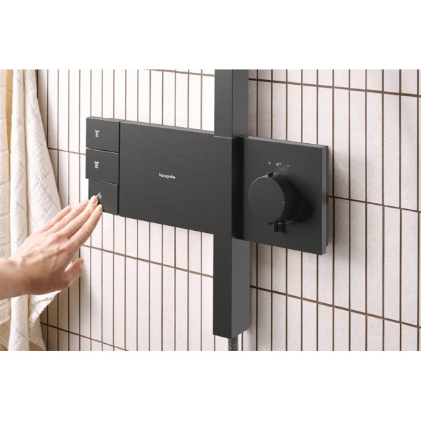 Душевая система Hansgrohe Raindance Alive Q 340/210 2jet ShowerSelect Comfort, черный хром (24590340)