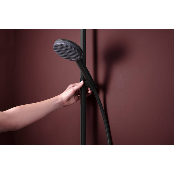 Душевая система Hansgrohe Raindance Alive S Puro 300 1jet EcoSmart с Ecostat Element, черный (24593670)