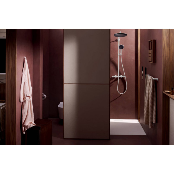Душевая система Hansgrohe Raindance Alive S Puro 300 1jet EcoSmart с Ecostat Element, белый (24593700)