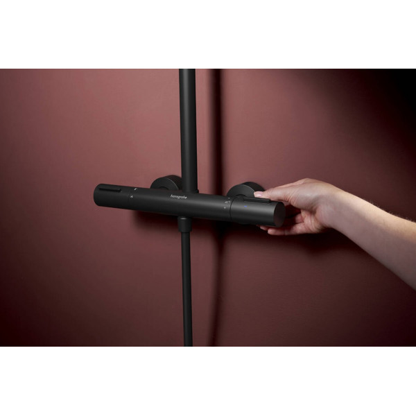 Душова система Hansgrohe Raindance Alive S Puro 300 1jet з Ecostat Element, чорний (24592670)