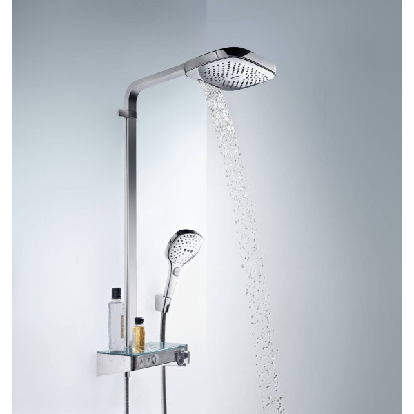 Душова система Hansgrohe Raindance Select E 300 3Jet з термостатом ShowerTablet, хром/білий (27127400)