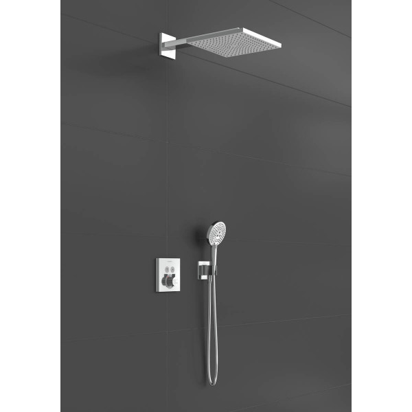 Душевая система Hansgrohe Душевой комплект Raindance E 300 1jet ShowerSelect Square 6в1 (27952000), хром (27952000)