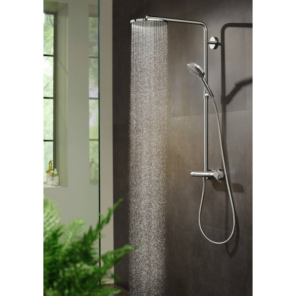 Душевая система Hansgrohe Raindance S 240 Showerpipe PowderRain 1jetP с термостатом, хром (27633000)