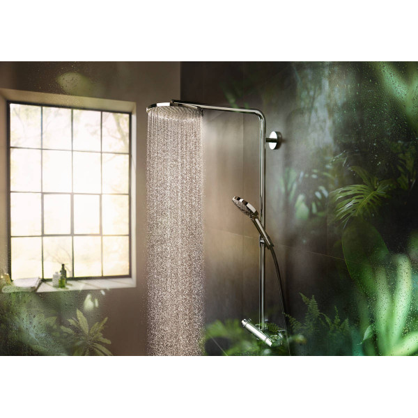 Душевая система Hansgrohe Raindance S 240 Showerpipe PowderRain 1jetP с термостатом, хром (27633000)