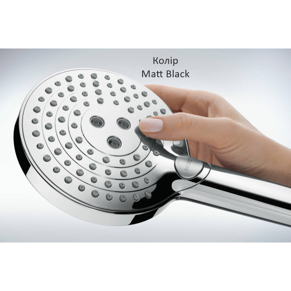 Душевая система Hansgrohe Raindance S 240 Showerpipe PowderRain 1jetP с термостатом, черный (27633670)