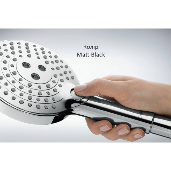 Душевая система Hansgrohe Raindance S 240 Showerpipe PowderRain 1jetP с термостатом, черный (27633670)