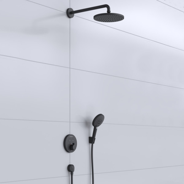 Душевая система Hansgrohe скрытого монтажа Raindance S 240 1jet ShowerSelect S 8 в1 (27959670), черный (27959670)
