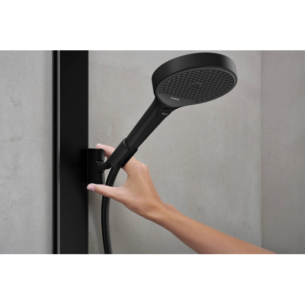 Душова система Hansgrohe Rainfinity Showerpipe 250 1jet EcoSmart з термостатом ShowerTablet 350, чорний (28742670)